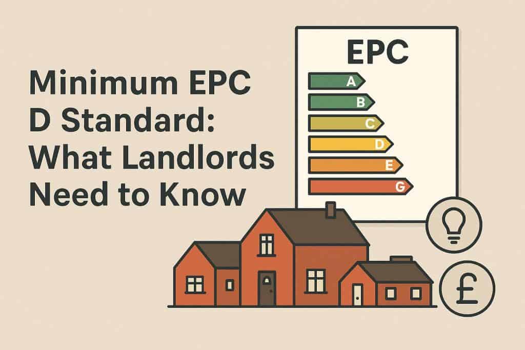 Houses with EPC energy rating chart highlighting the proposed minimum EPC D standard in Bournemouth, Christchurch and Poole.